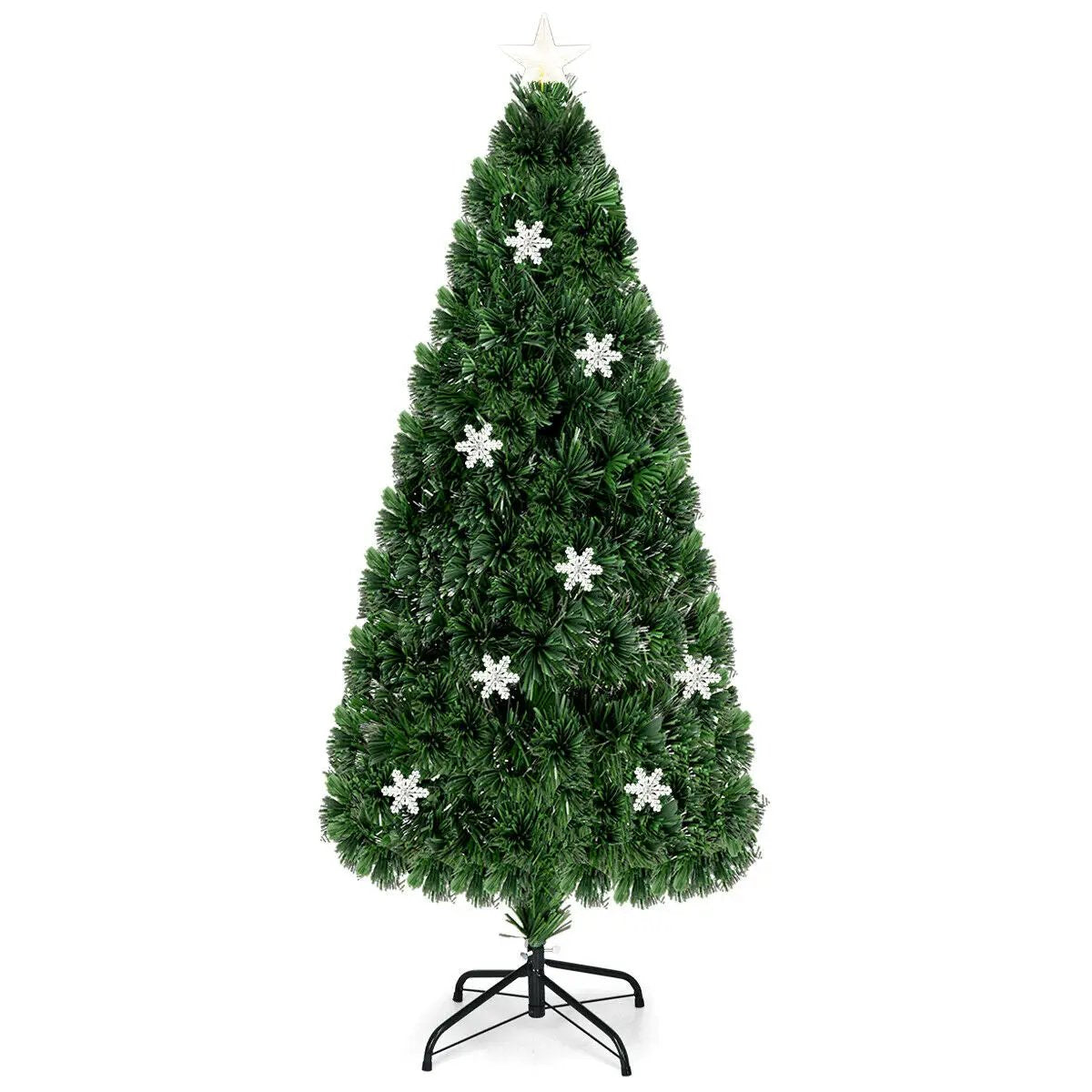 LED Optic Artificial Christmas Tree with Snowflakes by DirectDeals