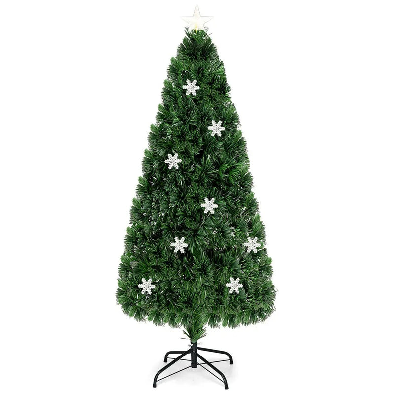 LED Optic Artificial Christmas Tree with Snowflakes by DirectDeals