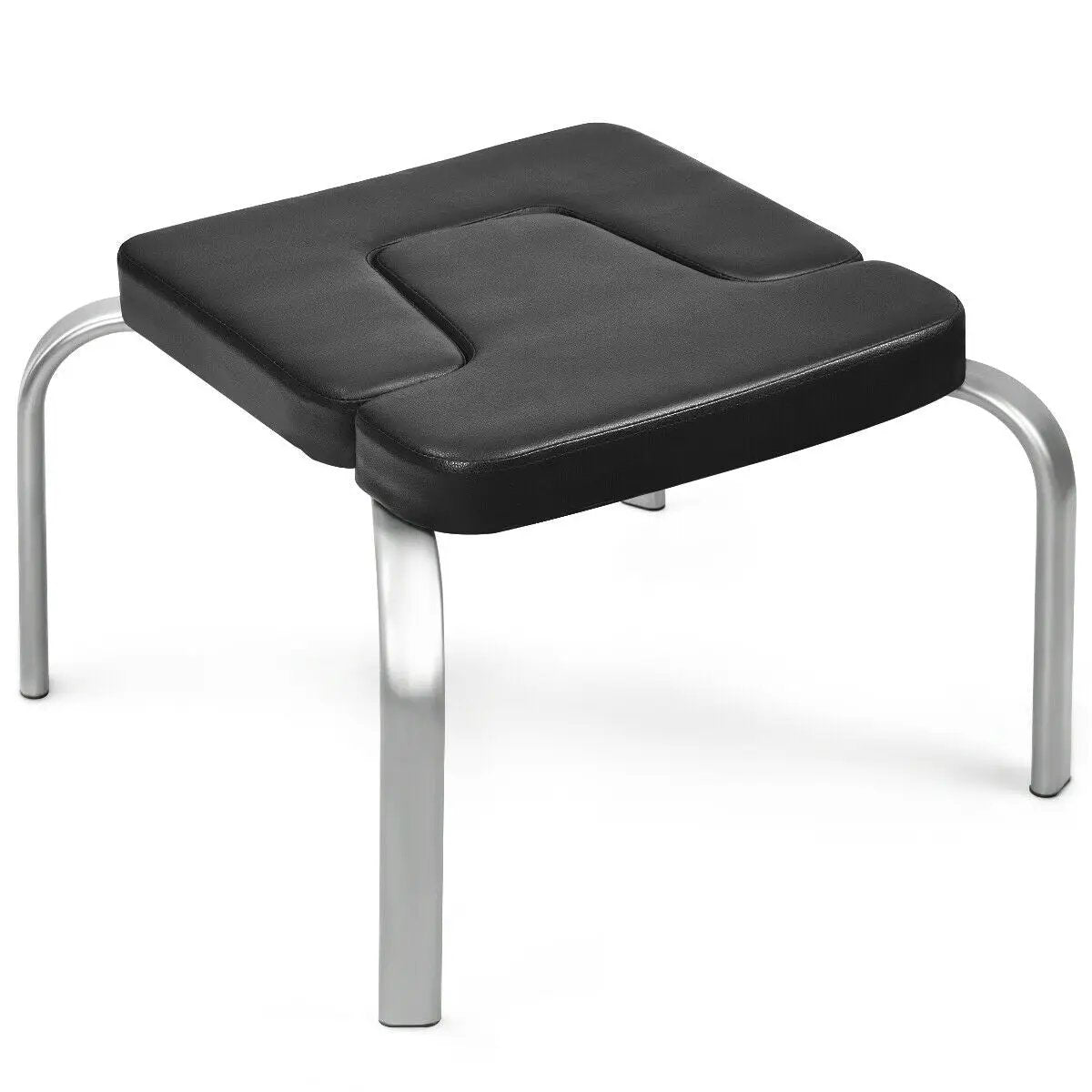 Yoga Iron Headstand Bench with PVC Pads for Family Gym-Black by DirectDeals
