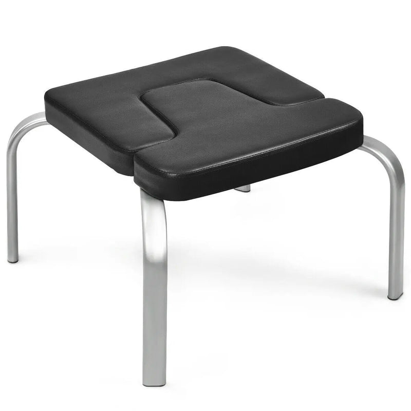 Yoga Iron Headstand Bench with PVC Pads for Family Gym-Black by DirectDeals