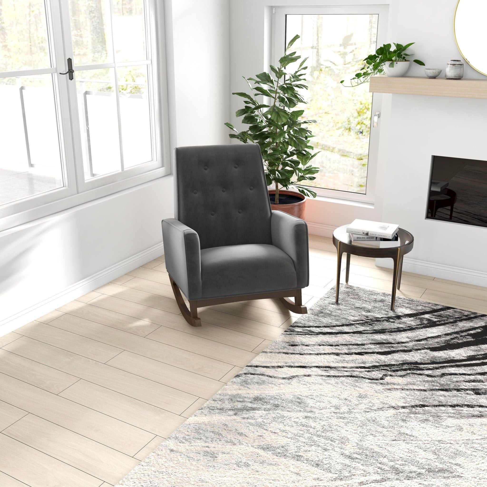 Demetrius - Mid-Century Modern Rocking Chair by HouseOfZazla