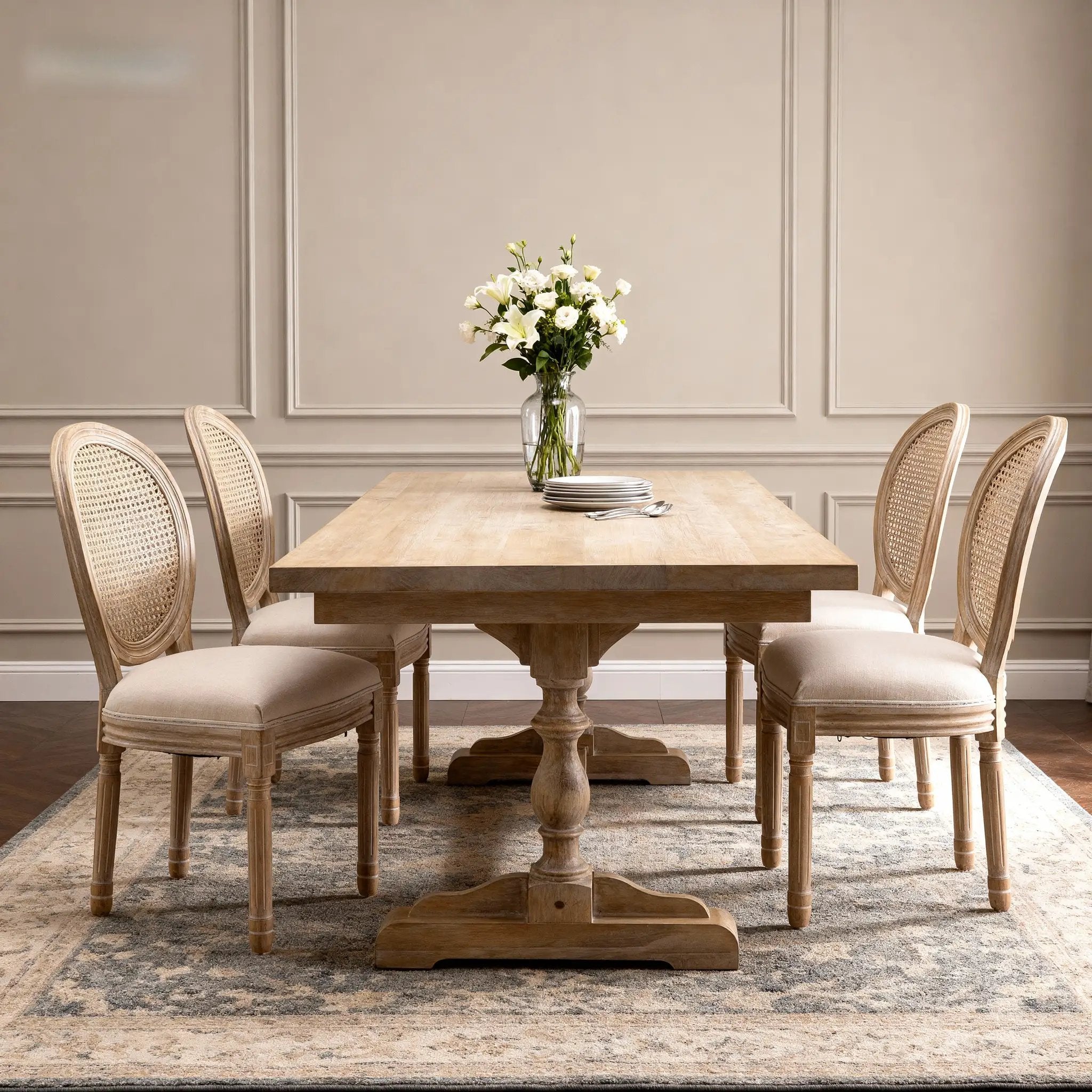 French Style Solid Wood Frame Seating for Dining by HouseOfZazla