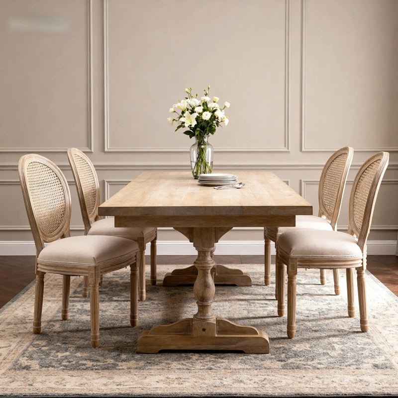 French Style Solid Wood Frame Seating for Dining by HouseOfZazla