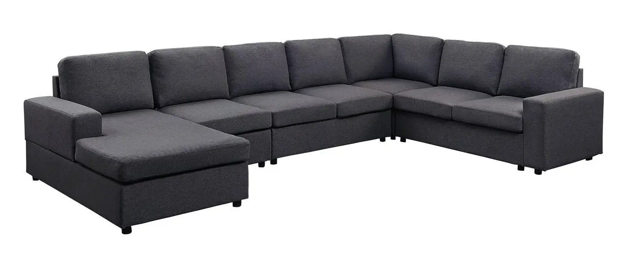 Hayden - 7 Seat Reversible Modular Sectional Sofa Chaise by HouseOfZazla