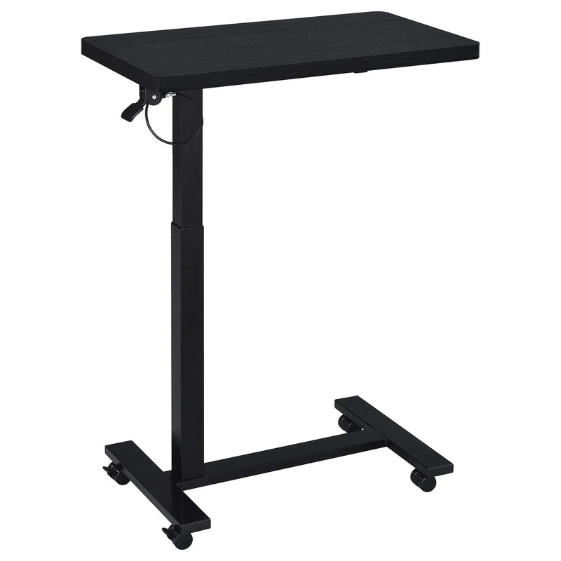 Westpark Pneumatic Adjustable C-Shape Side Table with Casters Black by Unique Piece Furniture