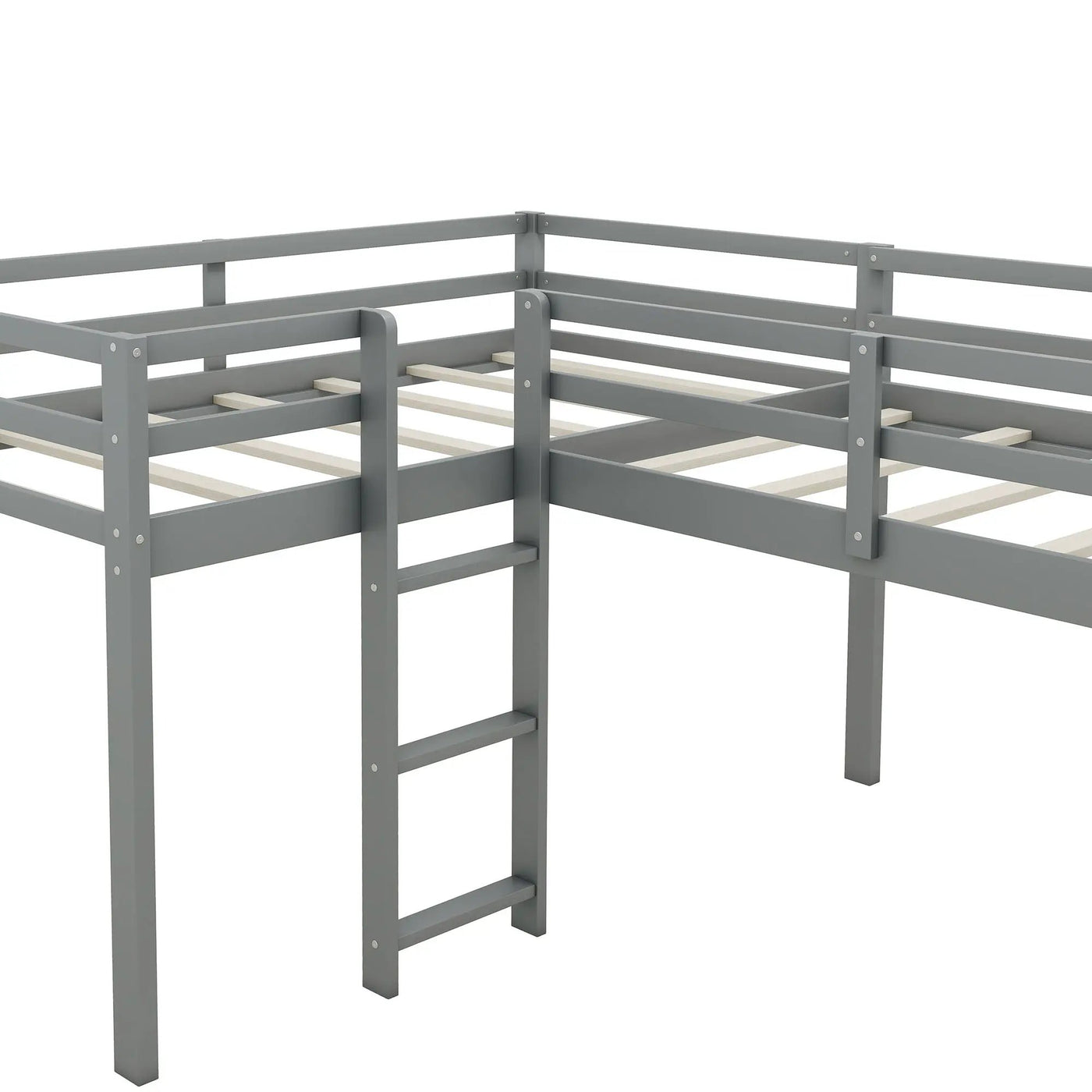 L Shaped Loft Bed With Ladder And Slide by HouseOfZazla