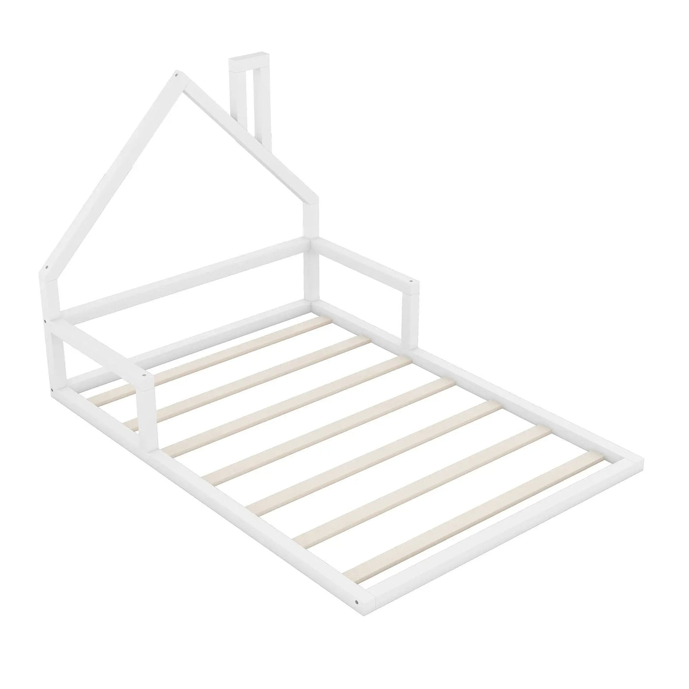 Elegant Floor Bed With House Shaped Headboard by HouseOfZazla