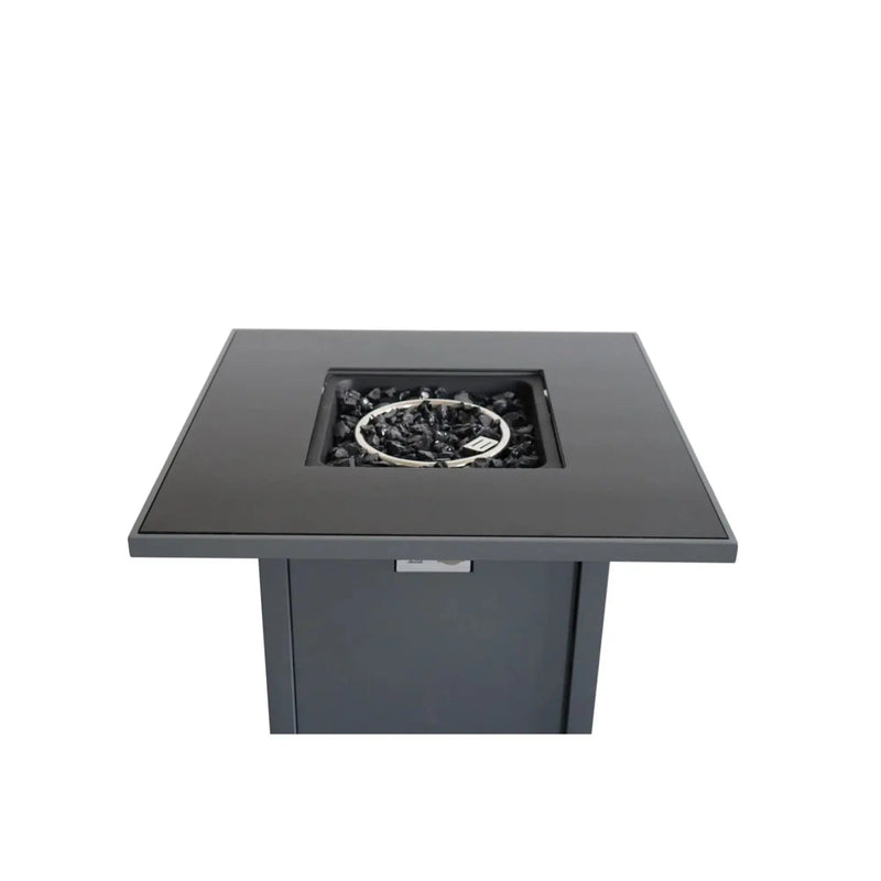 Outdoor Fire Pit Table With Lid High-Quality Materials - Gray by HouseOfZazla