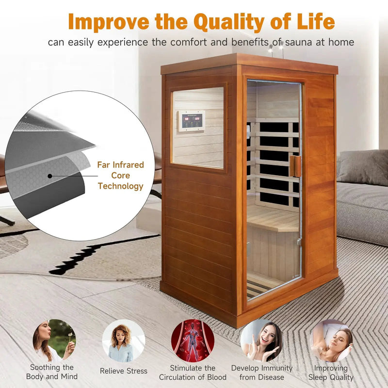 HOSAUNA Infrared Sauna Room - Single Room by HouseOfZazla