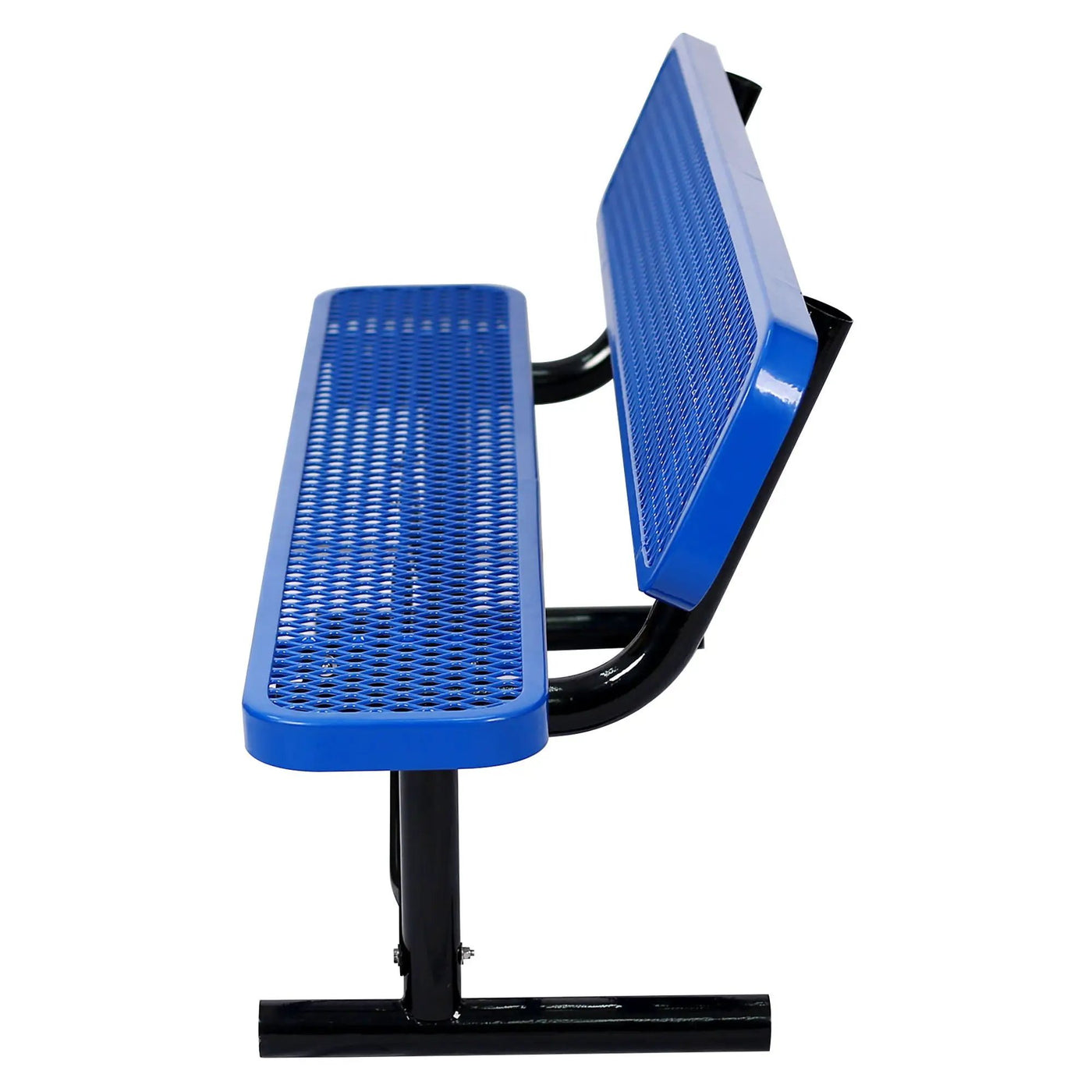 6' Outdoor Steel Bench With Backrest by HouseOfZazla