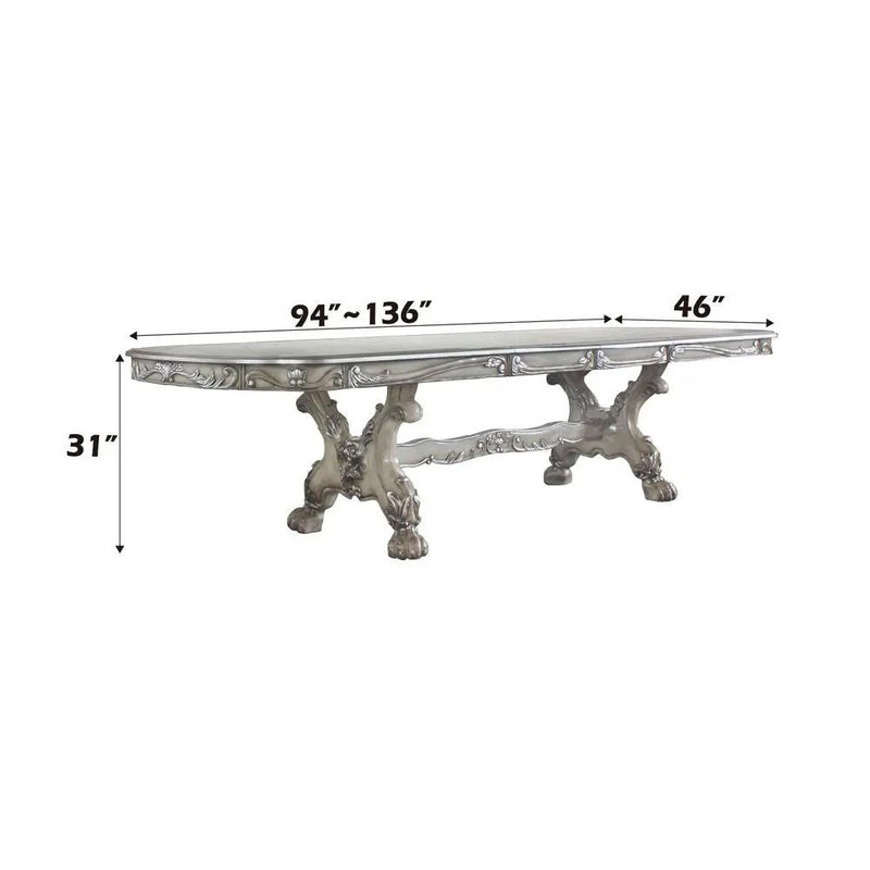 Dresden - Dining Table - Vintage Bone White by Unique Piece Furniture