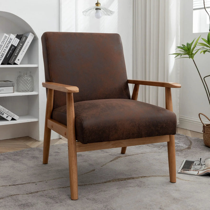 Wide Arm Chair - Brown by HouseOfZazla