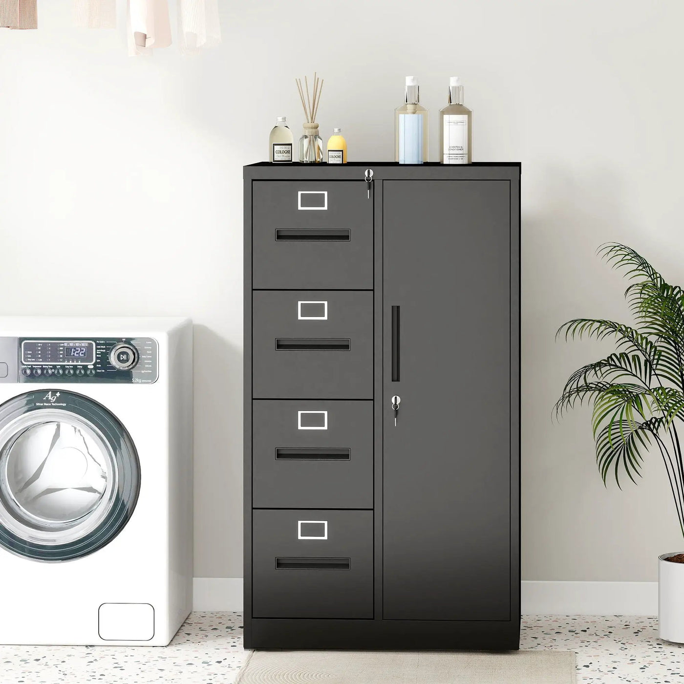 Storage Vertical Filing Cabinet With Lock by HouseOfZazla