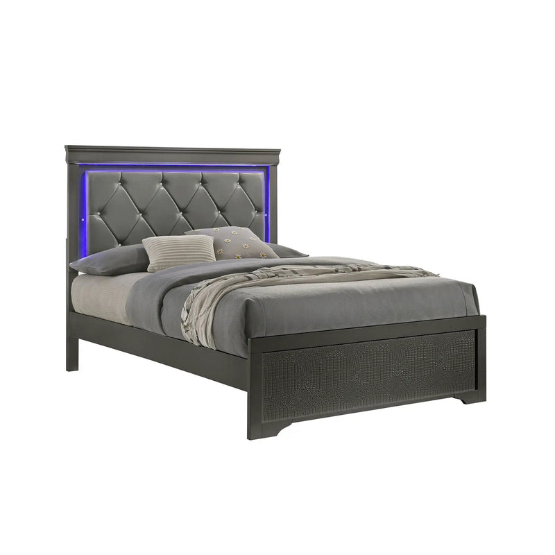 Blaze - Modern Bedroom Set With LED Headboard by HouseOfZazla