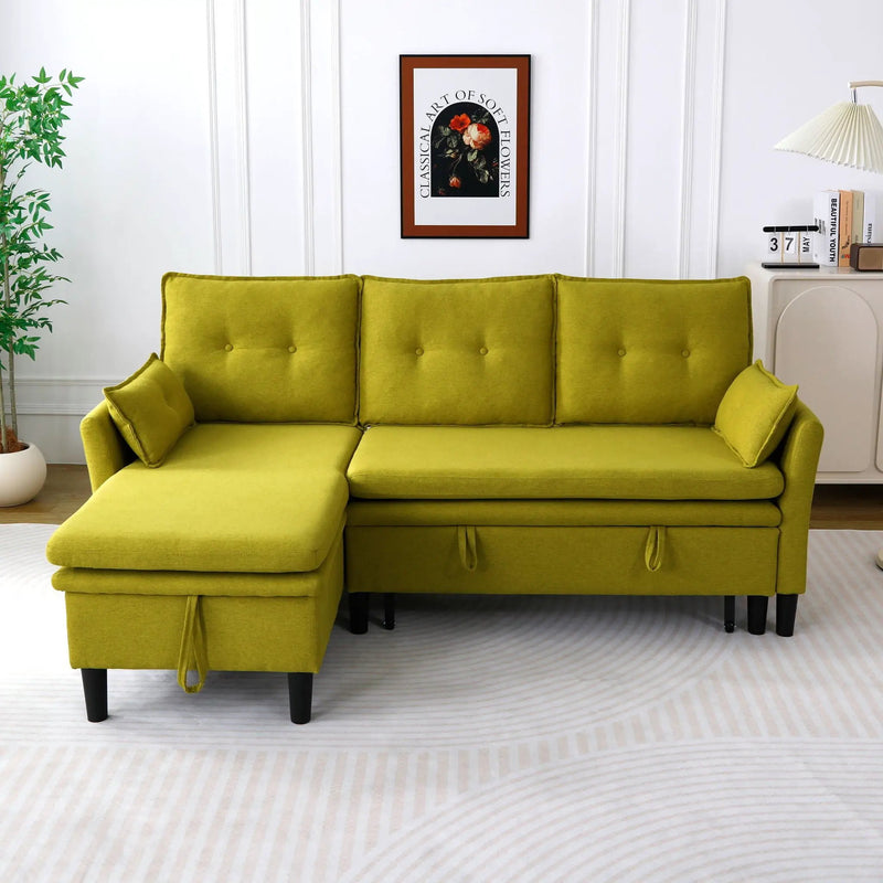 L-Shaped Reversible Chaise Sectional Sofa With Storage by HouseOfZazla