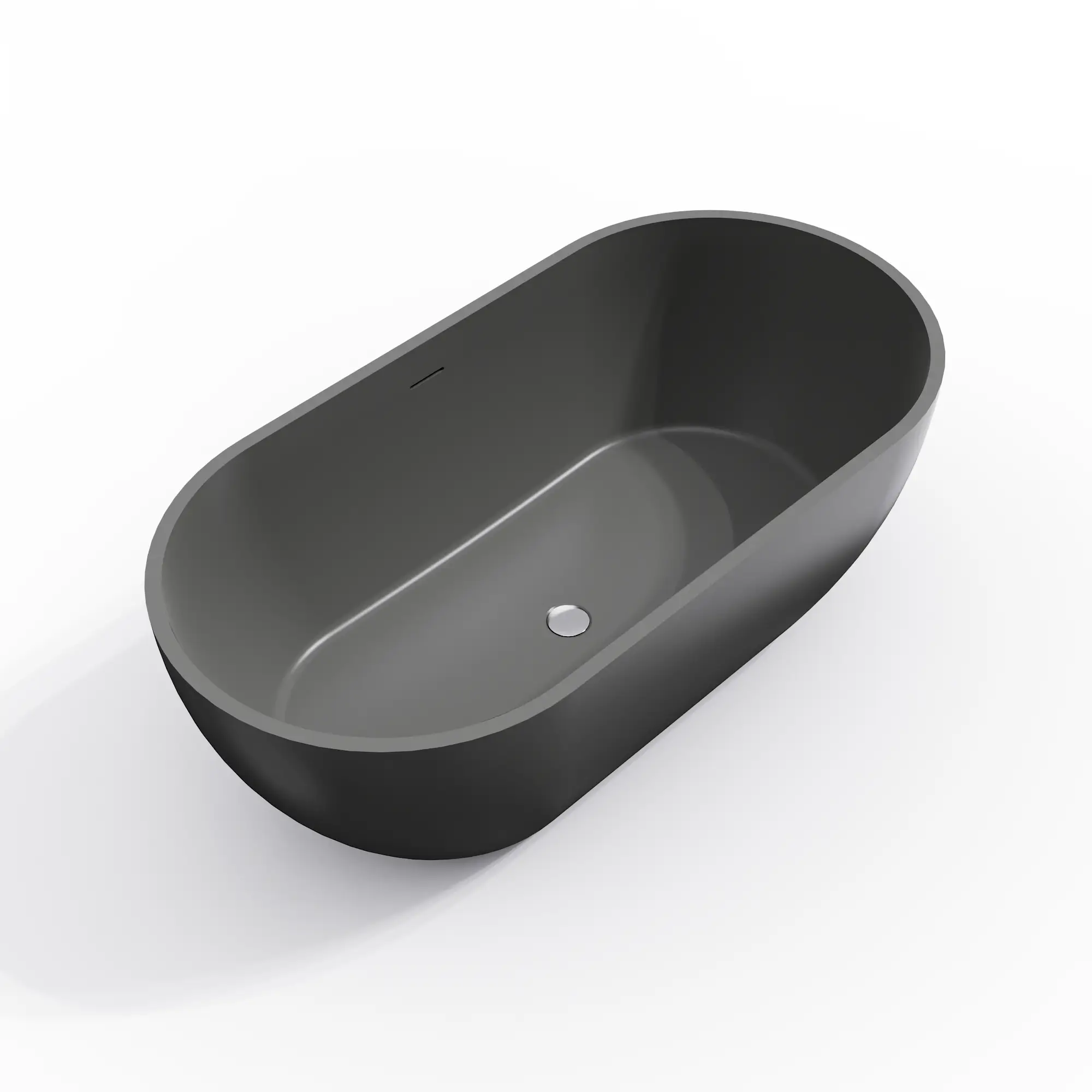 59 Inch Solid Surface Oval Freestanding Bathtub by HouseOfZazla