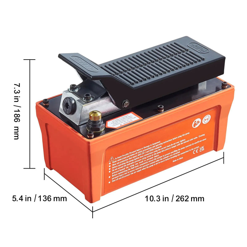 Air Hydraulic Pump with 10,000 PSI Capacity and 1/2 Gal Reservoir by HouseOfZazla