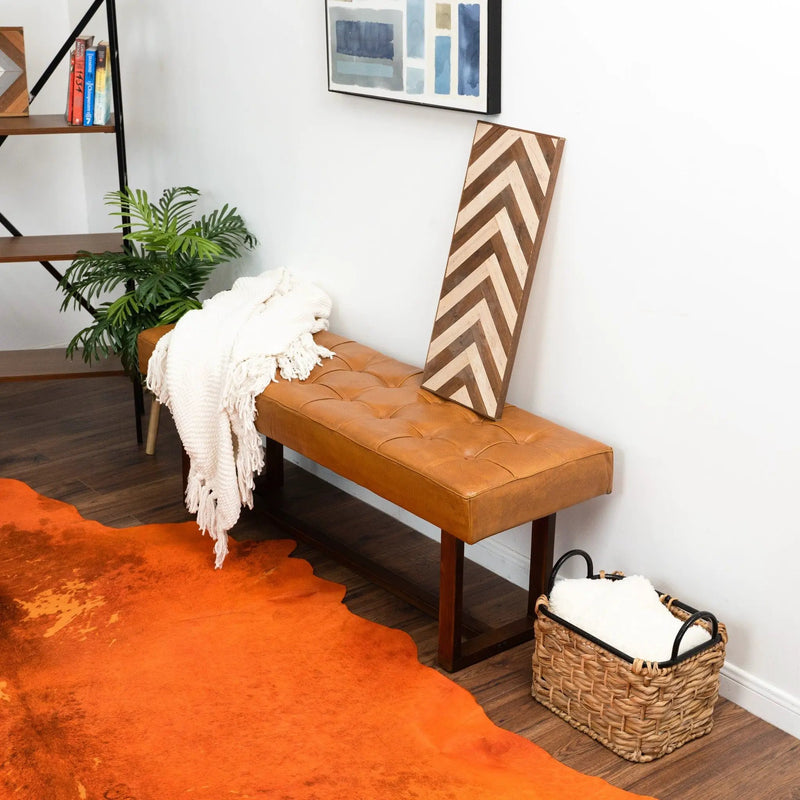 Cameron - Bench - Brown / Tan by HouseOfZazla