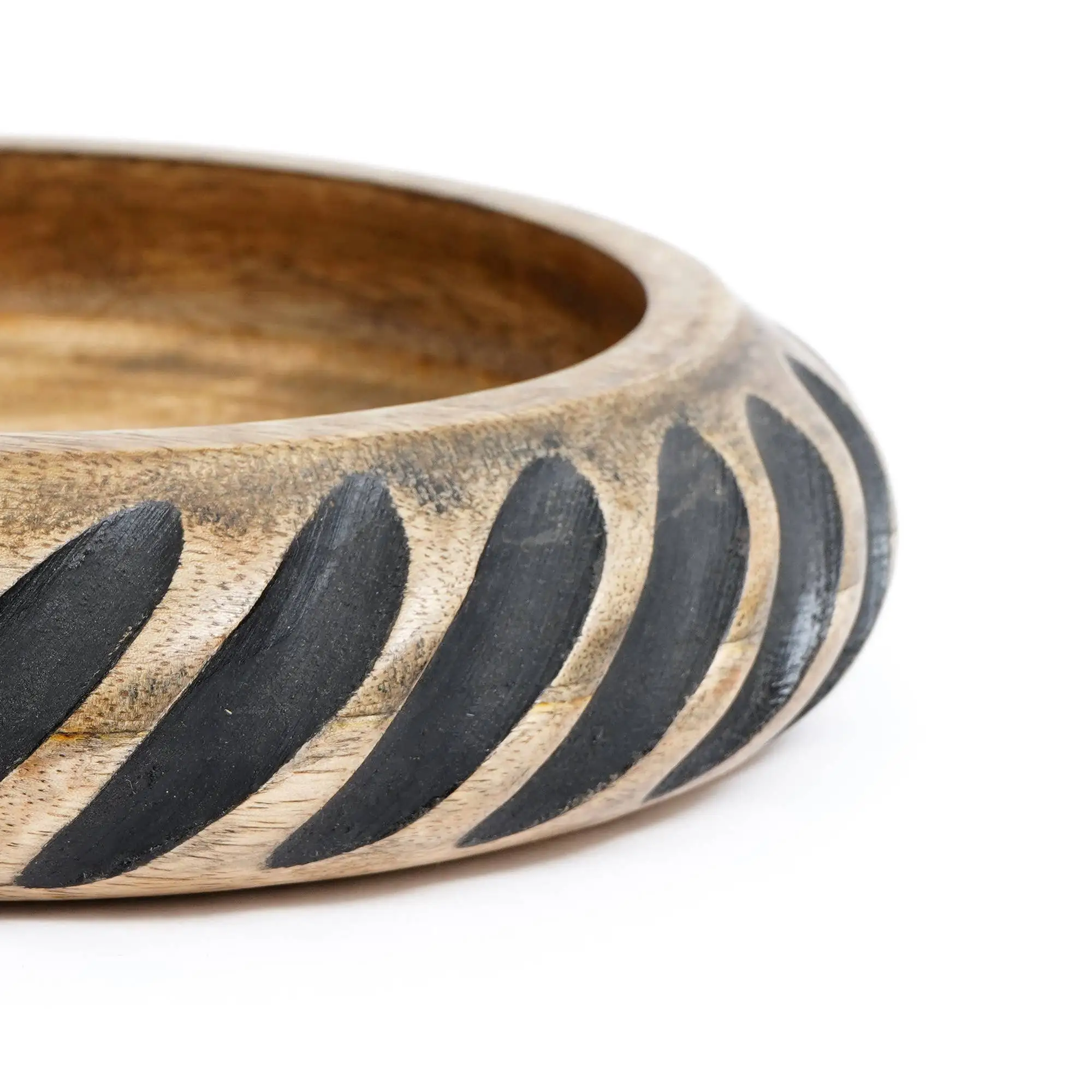 Handmade Wooden Bowl with Black Filler – Unique Artisan Craft by HouseOfZazla