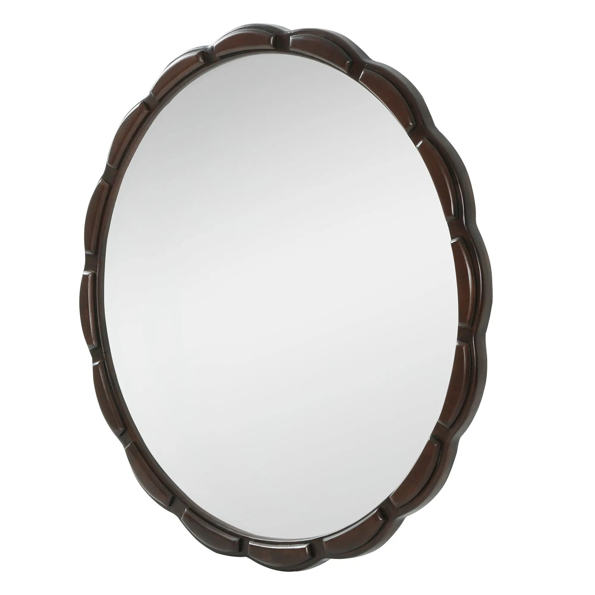 Round Wood Wall Mirror - 31.5" by HouseOfZazla