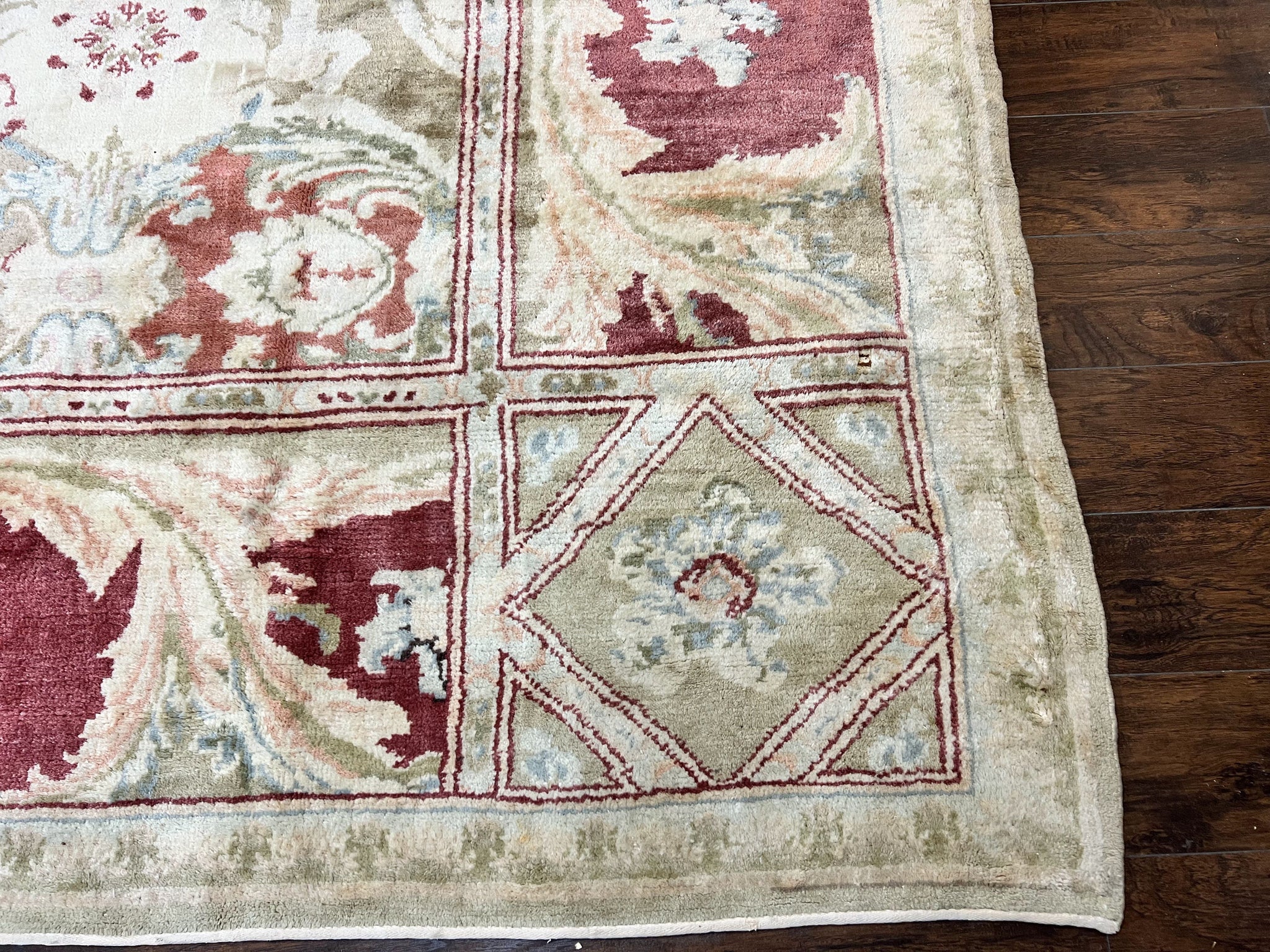 Large Egyptian Oushak Rug 12x21, Wool Handmade Vintage Carpet, Allover Pattern, Oversized 12 x 21 ft Traditional Rug by Jewel Rugs