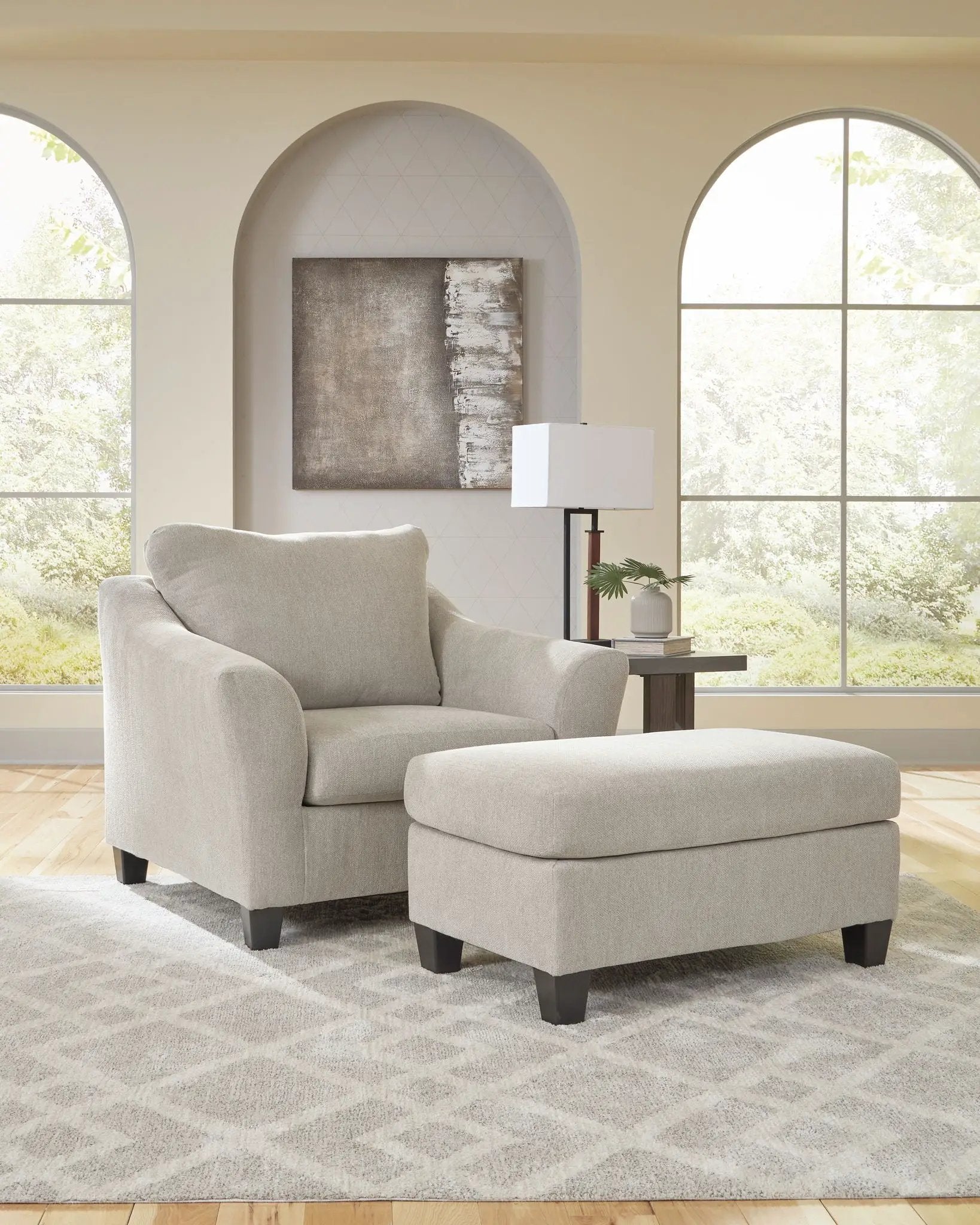 Willarae - 2 Pc. - Chair And A Half, Ottoman - Taupe by Unique Piece Furniture
