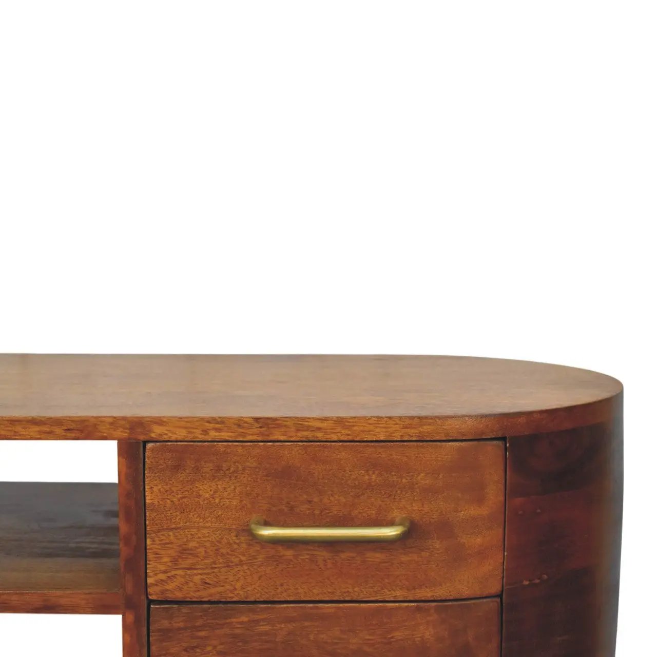 Solid Wood Valenza Curved Media Unit by HouseOfZazla