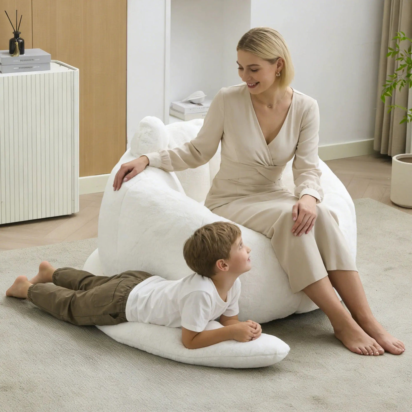 Cat Shaped Bean Bag Sofa With Long Tail by HouseOfZazla