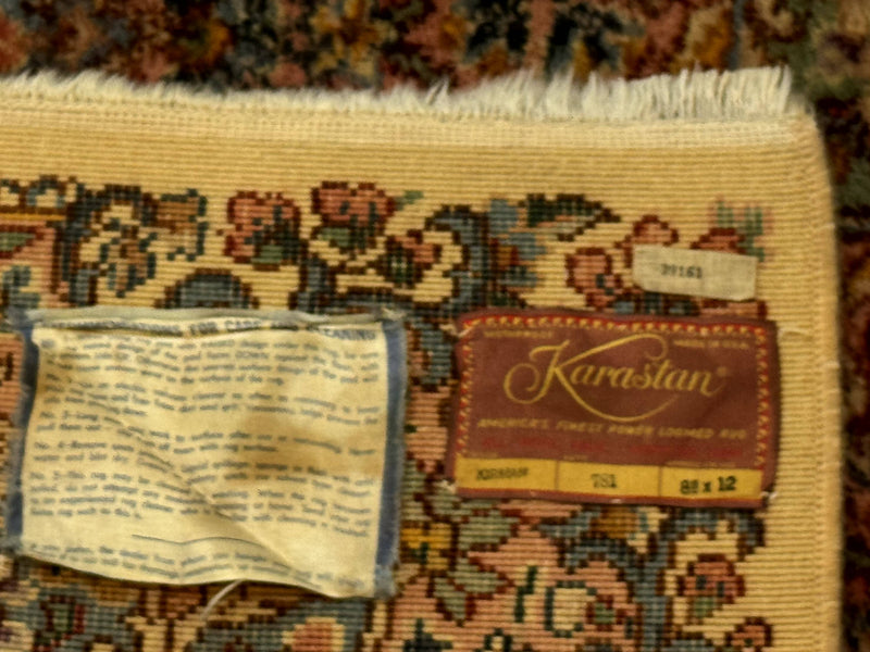 Karastan Kirman Rug #781, Antique Karastan Oriental Carpet 8.8 x 12, Wool Area Rug, Original Collection 700 Series, Rare Discontinued by Jewel Rugs