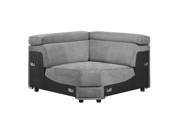 Alwin - Coin modulable - Tissu gris foncé