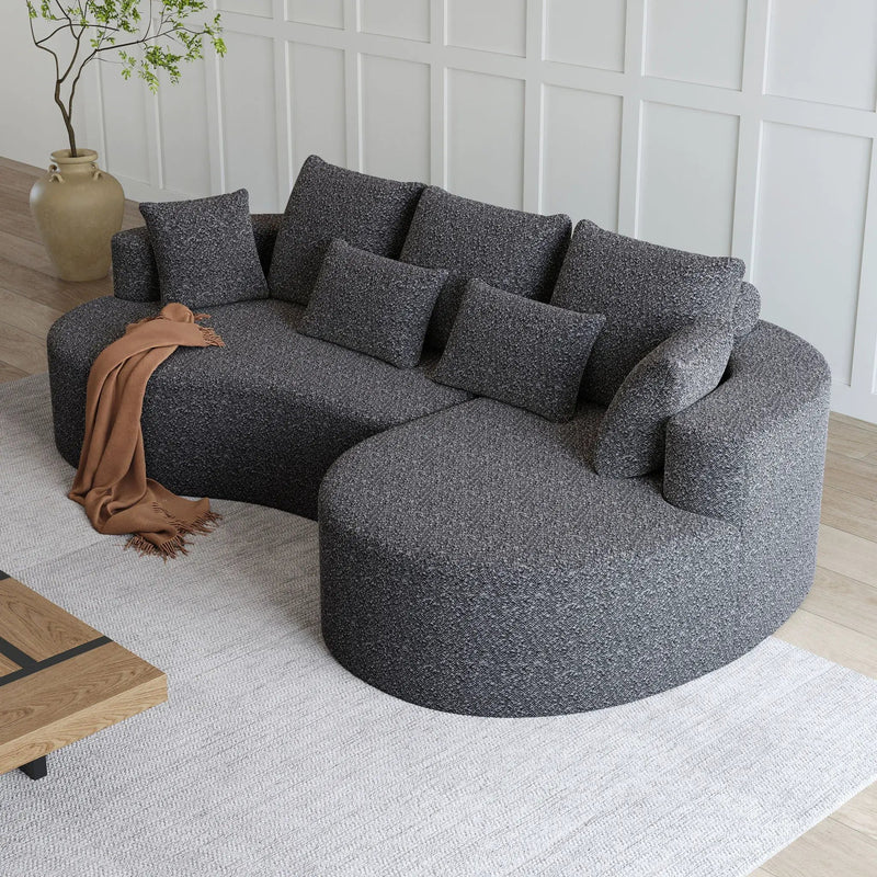 Curved Oversized Sectional Sofa With Extra Deep Seat by HouseOfZazla