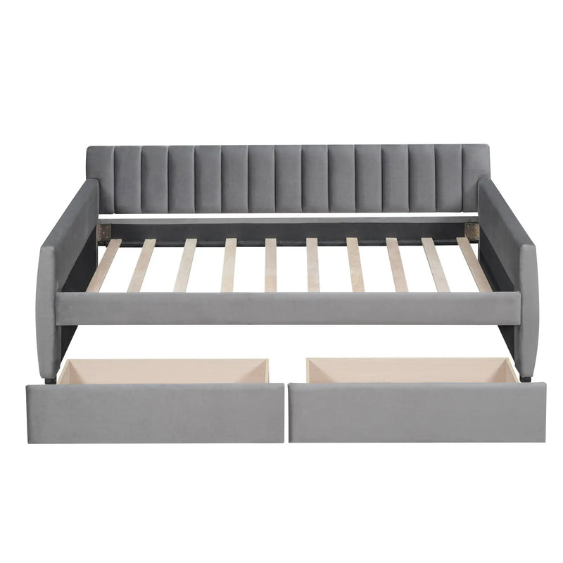 Upholstered Daybed With Slat Support by HouseOfZazla