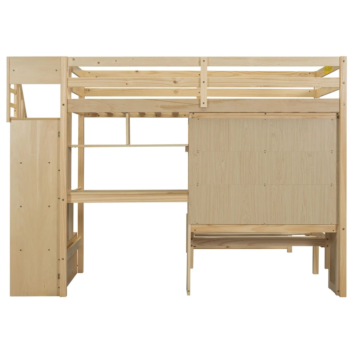 Loft Bed With Built In Desk And Staircase by HouseOfZazla