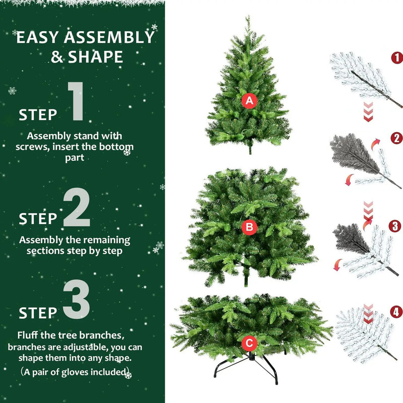 7ft Pre-Lit Christmas Tree with 450 Warm Lights, photo 8 of 10