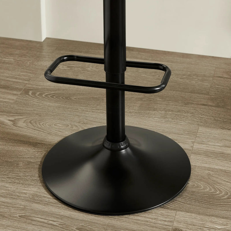 Nuvia Contemporary Adjustable Barstool with Upholstered Swivel Seats, Set of 2 by HouseOfZazla