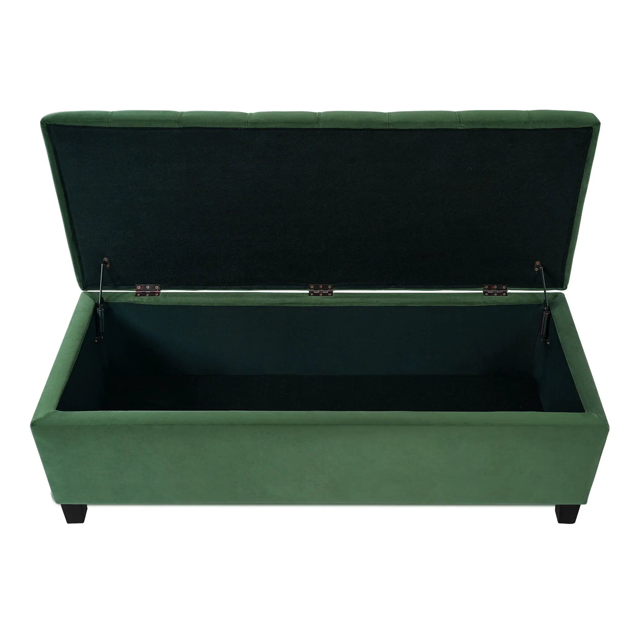 Upholstered Storage Ottoman Bench, Foot Rest For Bedroom by HouseOfZazla