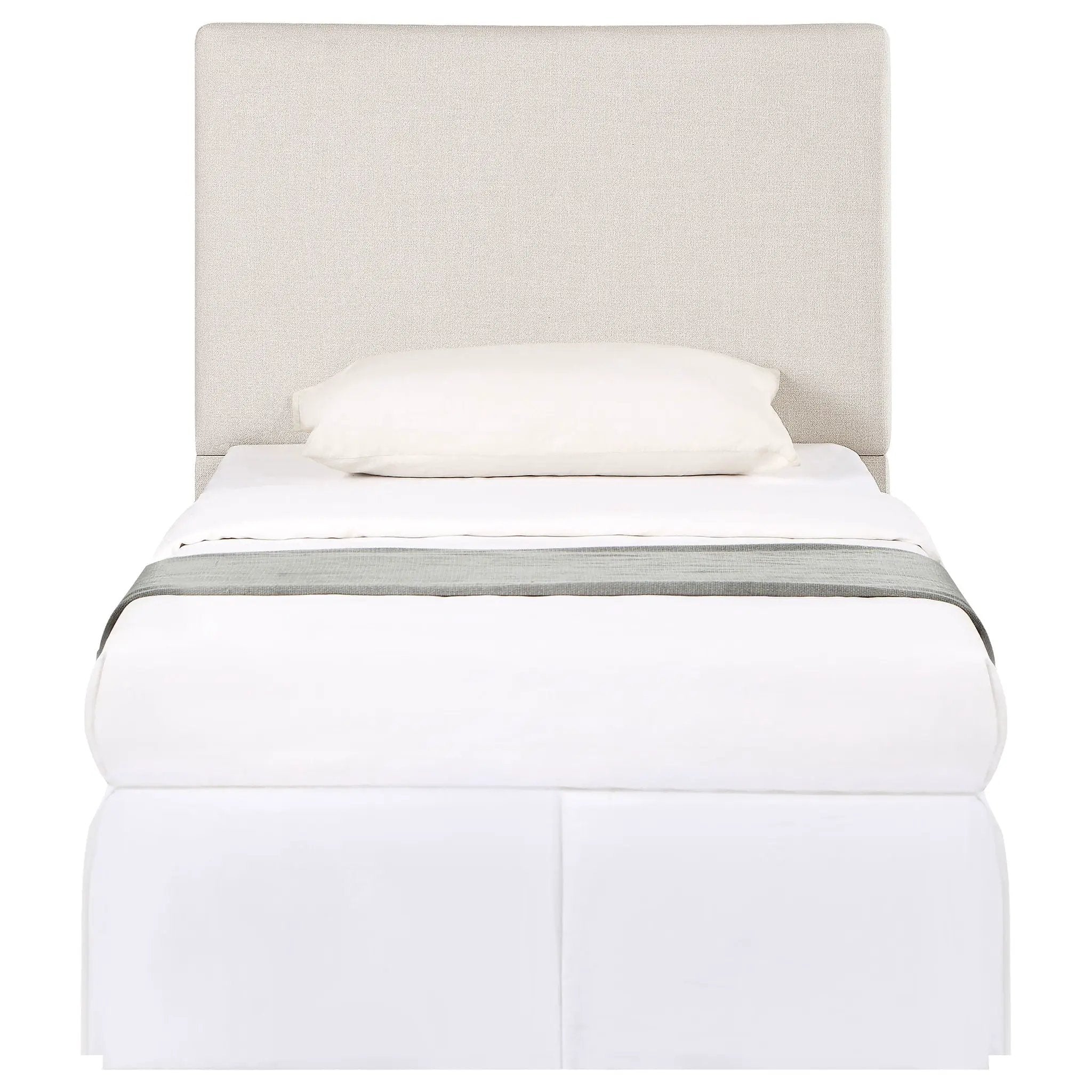 Pirro Upholstered Twin Panel Headboard Sand by Unique Piece Furniture