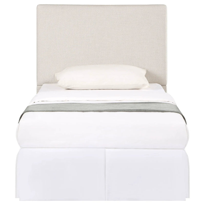 Pirro Upholstered Twin Panel Headboard Sand by Unique Piece Furniture