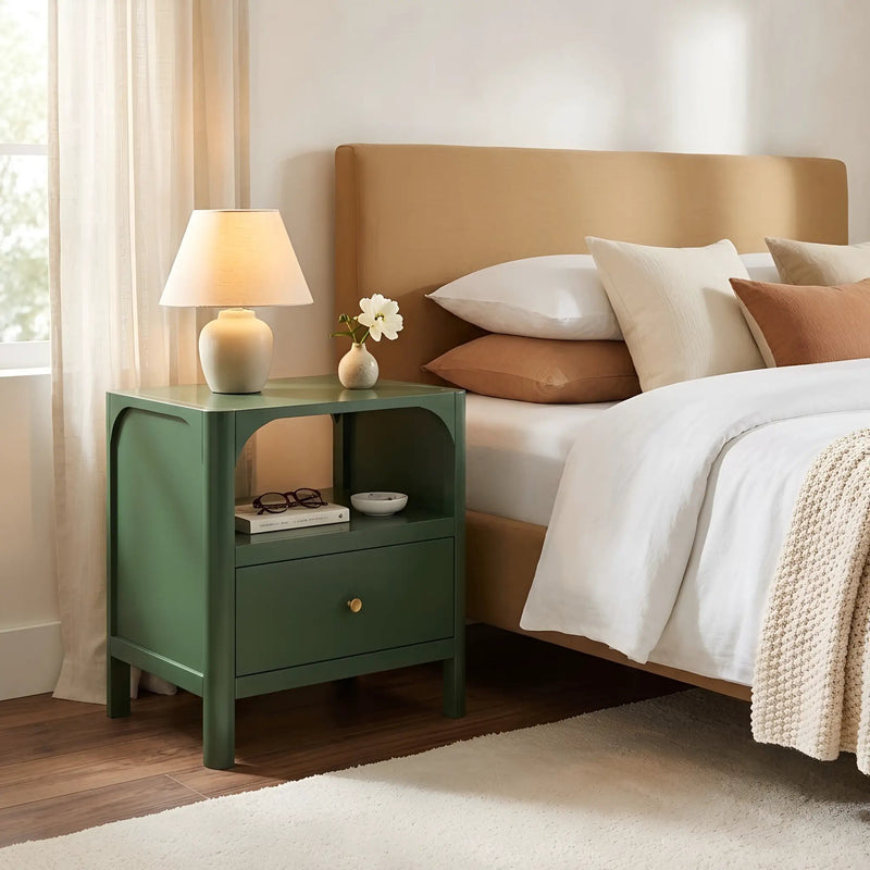 Williamson 1-Drawer Nightstand in Vintage by HouseOfZazla