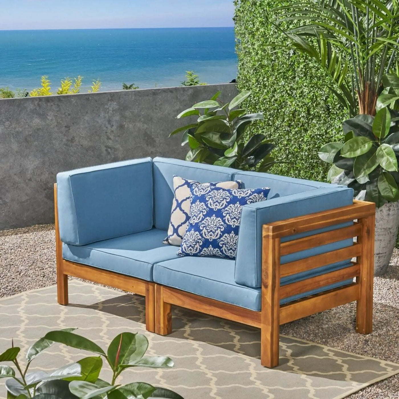 Oana - 2 Piece Loveseat Set With Water Resistant Cushions by HouseOfZazla