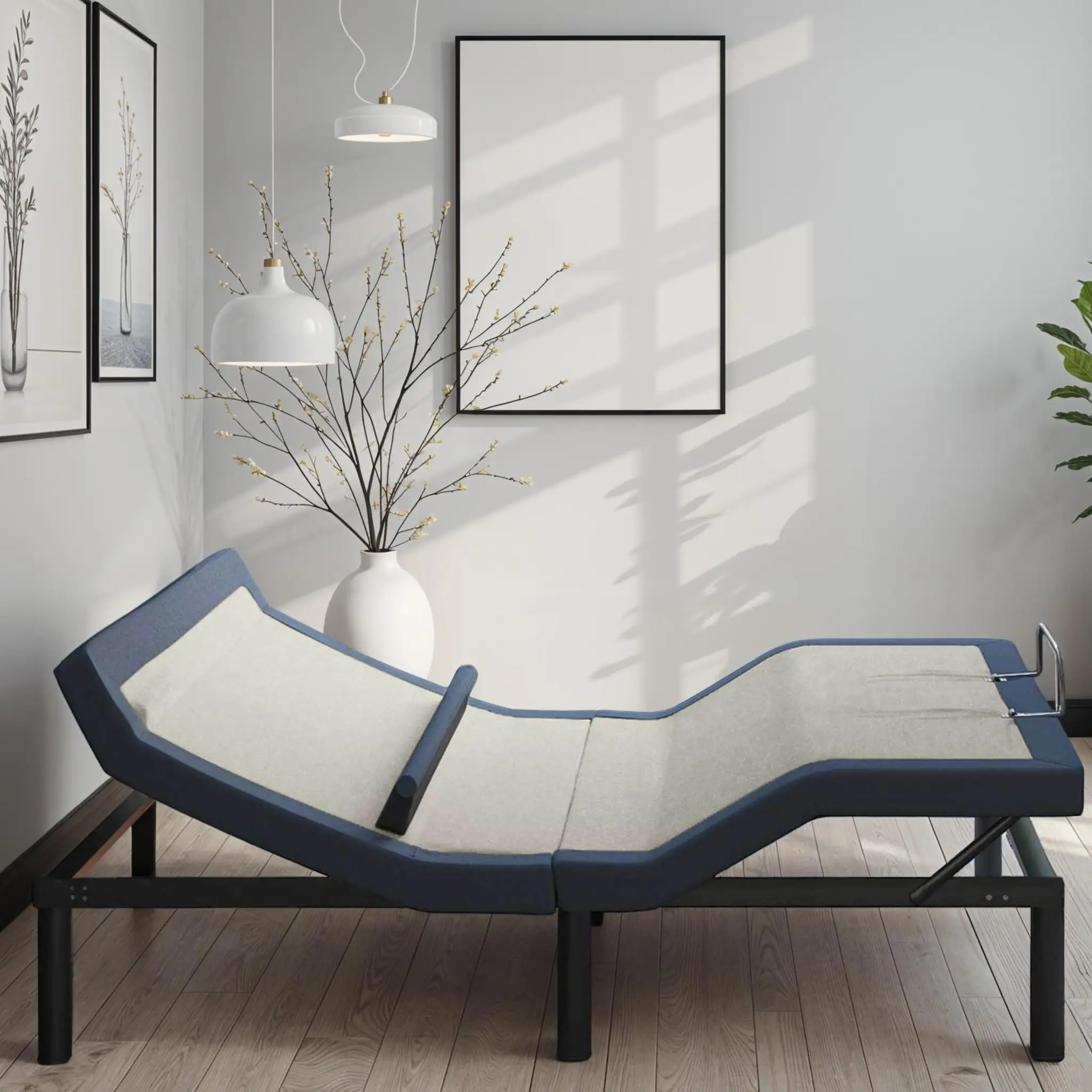 Queen Adjustable Bed Base with Head/Foot Tilt and Lumbar Position Adjustment by HouseOfZazla