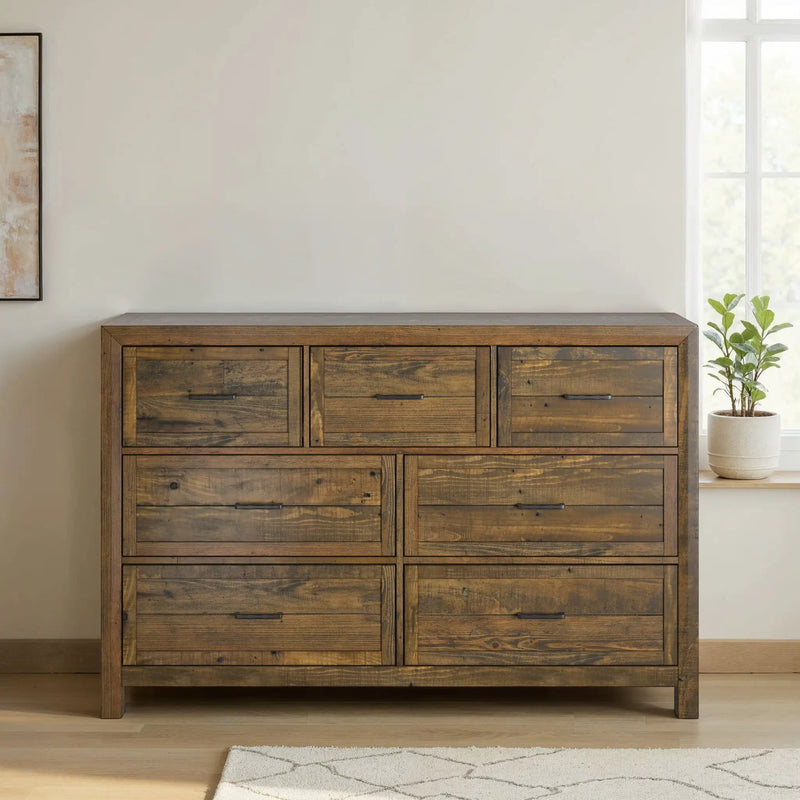 7 Drawer Dresser - Brown by HouseOfZazla