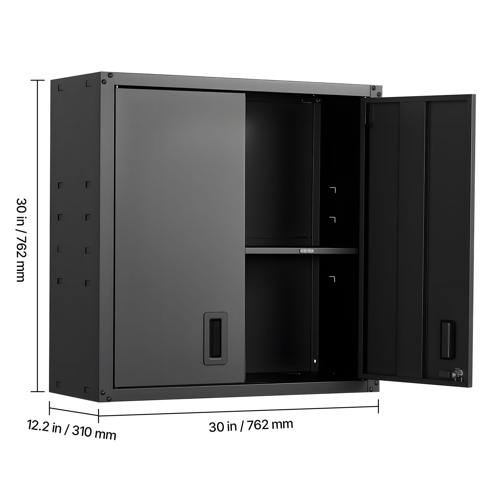 Metal Wall Cabinet 30W x 12.2D x 30H Inch by HouseOfZazla