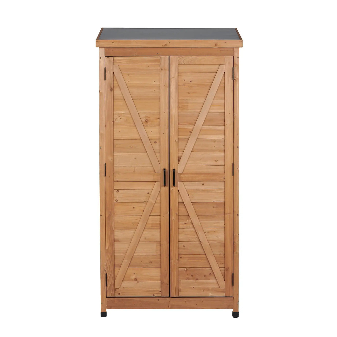 Outdoor Storage Shed With Vertical Tool Cabinet For Backyard by HouseOfZazla