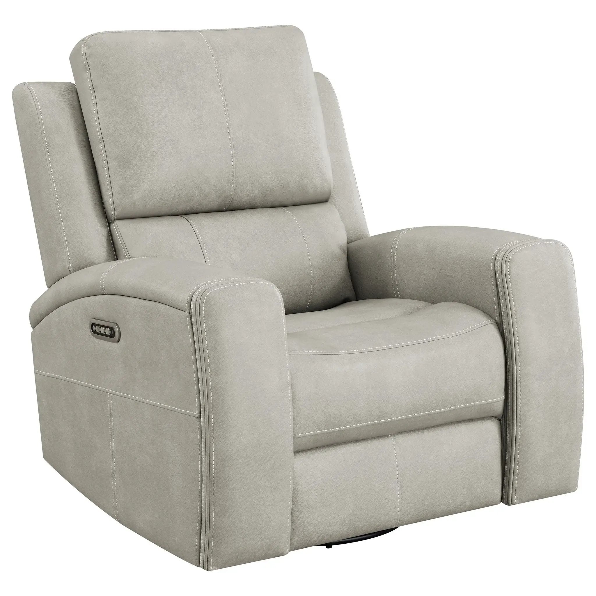 Brickston 3-piece Triple Power Reclining Sofa Set Grey by Unique Piece Furniture