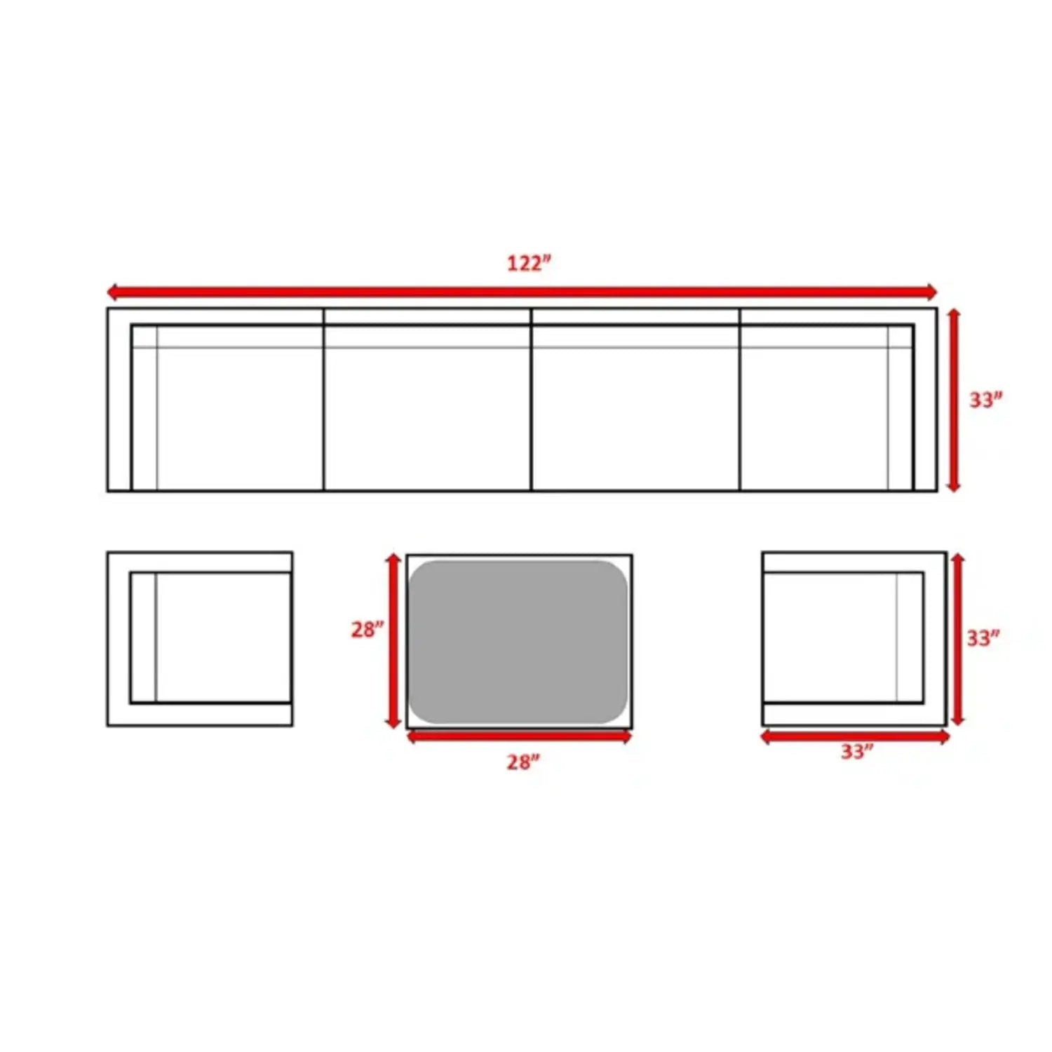 Stylish Entertainment Sectional Set, Outdoor Living by HouseOfZazla