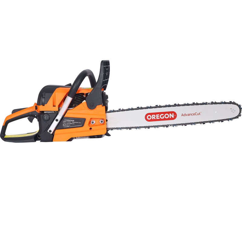 Gasoline Chainsaw 20" 52Cc For Tree And Wood Cutting - Orange by HouseOfZazla