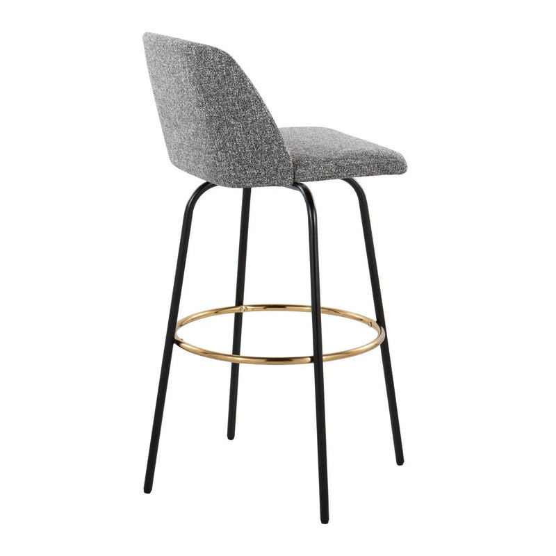 Toriano - Contemporary Fixed Height, Barstool With Swivel & Round Footrest (Set of 2) by Unique Piece Furniture