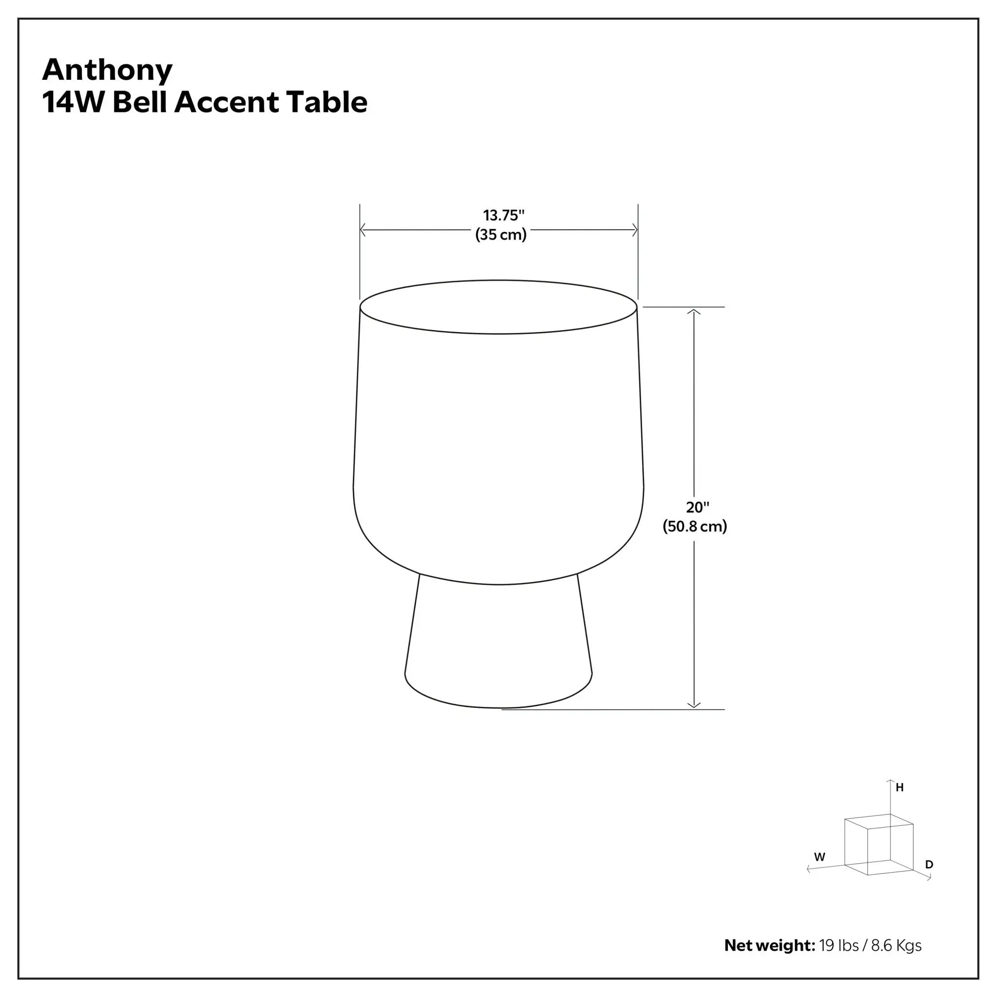 Anthony - Cast Aluminum Side Table - Bronze by HouseOfZazla