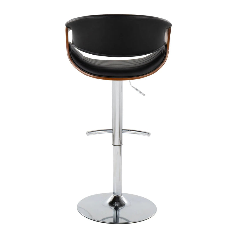 Symphony - Mid Century Modern Adjustable Barstool & Swivel With Rounded T Footrest (Set of 2) by Unique Piece Furniture